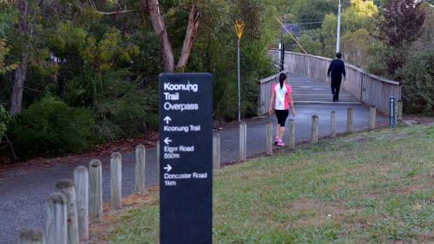 The footbridge leading to Koonung Creek Linear Reserve near where Masa Vukotic was found.