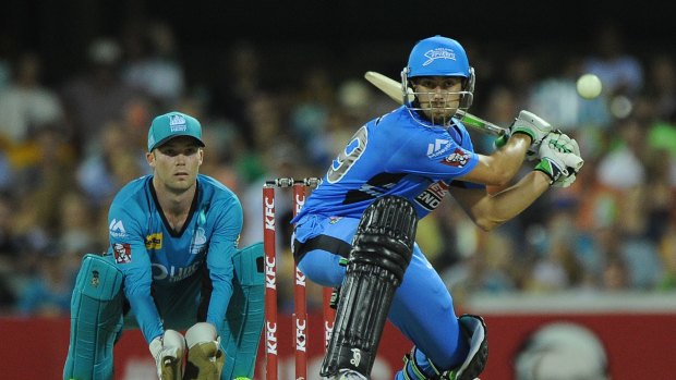 Alex Ross playing with the Adelaide Strikers during the Big Bash.