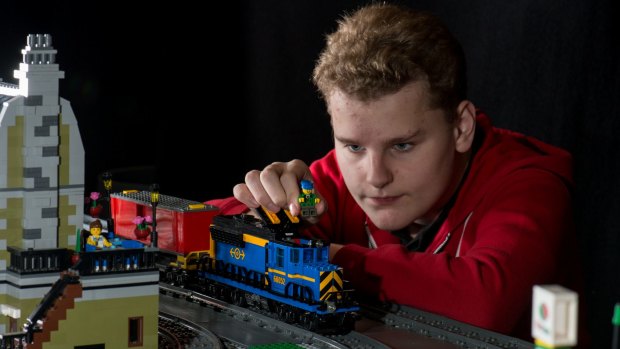 At 14 years old Justin Boyd already has his dream job. He's building the train track with various buildings at Inside the Brick's Interactive Play and Lego Fan Expo, to be held at the the Meat Market.