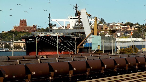 Death ship: The Sage Sagittarius is seen docked in Newcastle in September 2014 after the death of the second crewman.