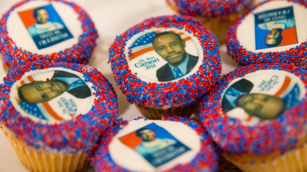 A recipe for America? Campaign cupcakes for Republican presidential candidate Ben Carson.