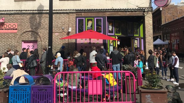 Skip the queues at Voodoo Donuts.