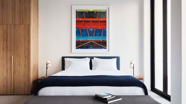 Every room in the hotel features an art work by Michael Johnson.