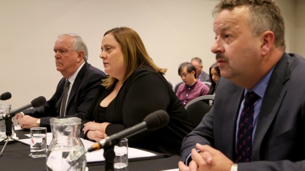 7-Eleven executives (from left) founder Russ Withers, GM operations Natalie Dalbo and CEO Warren Wilmont.