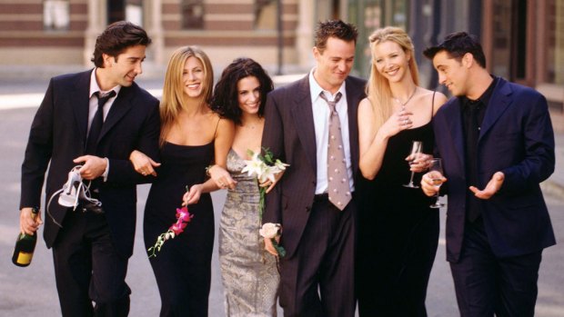 The way they were... The cast of <i>Friends</i>, from left, David Schwimmer, Jennifer Aniston, Courteney Cox, Matthew Perry, Lisa Kudrow and Matt LeBlanc. 