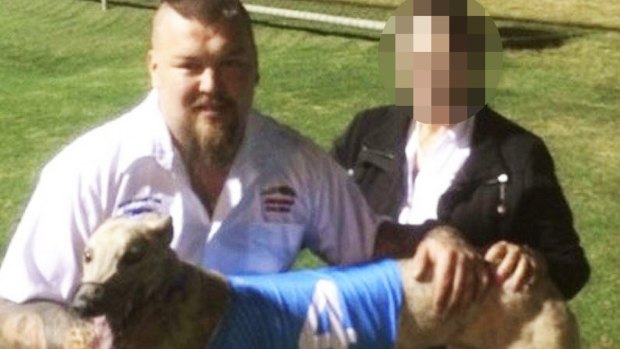 Gareth Miggins, the trainer who allegedly ripped off his greyhound's dog tail