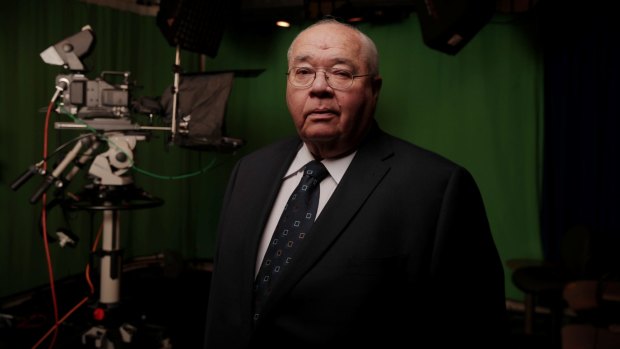 Laurie Oakes at Parliament House after announcing his retirement this week.