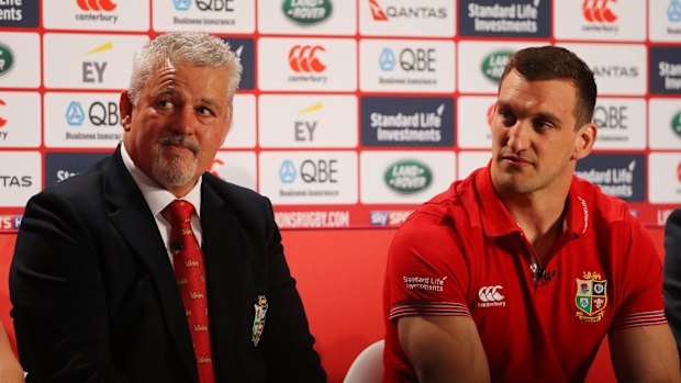 Ready for the Kiwis: Lions coach Warren Gatland (left) and skipper Sam Warburton.