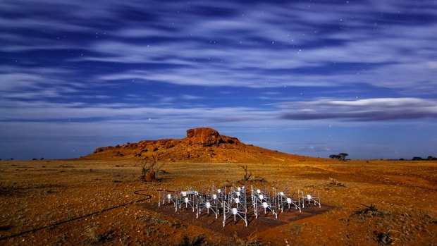 One of the 128 radio telescope "tiles" at the Murchison Wide Field Array radio telescope in Western Australia, which is helping to reveal the great secrets of the Universe.