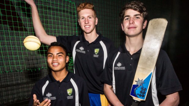 Canberra's Jay Allen, Benji Floros  and Logan Ayers will all play for Australia in the World Indoor Cricket Federation Junior Championships.