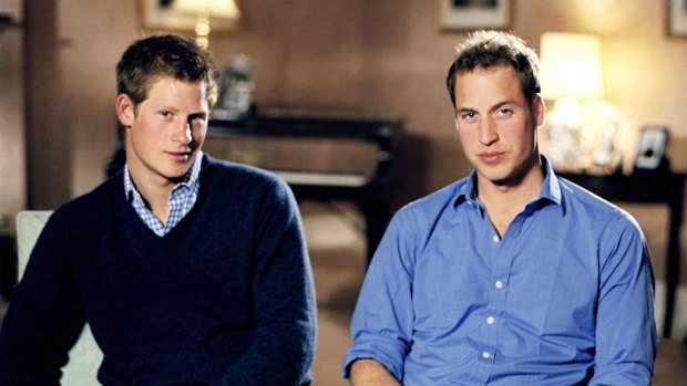 Princes Harry and William on the tenth anniversary of their mother's death.