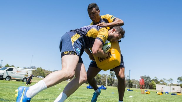 Robbie Coleman and Aidan Toua will compete for the Brumbies' full-back spot for round one.