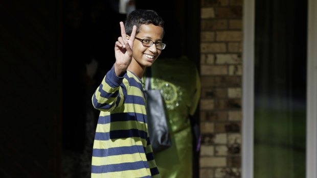 Social media celebrity: Ahmed Mohamed, who was arrested at his school after a teacher thought a homemade clock he built was a bomb.