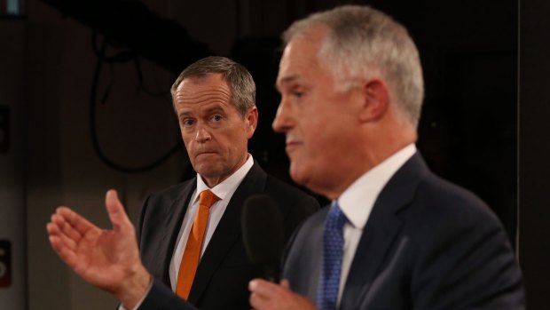 Campaign uptick: Prime Minister Malcolm Turnbull and Opposition Leader Bill Shorten.