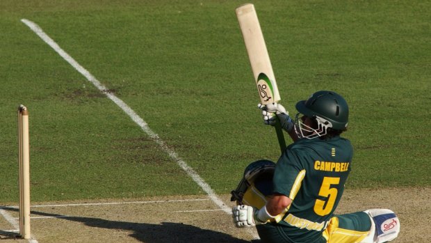 Ryan Campbell in the green and gold of Australia for whom he played in two ODIs