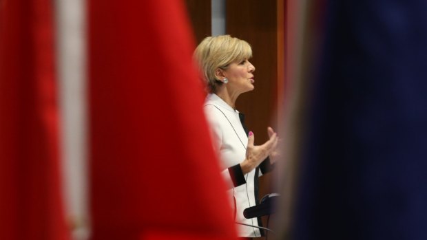 Foreign Minister Julie Bishop. 