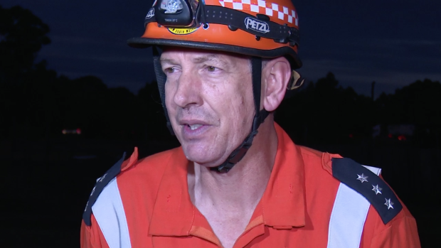 Tragic: David King from the Hawkesbury unit of State Emergency Service.