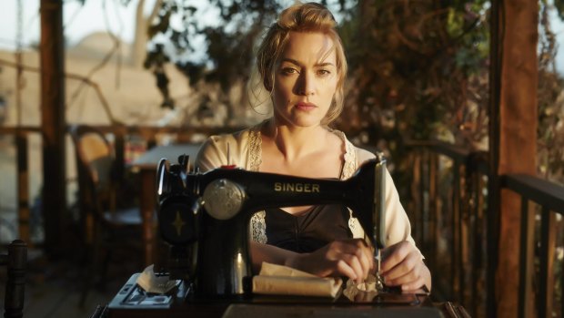 Tilly Dunnage's brandishes her Singer sewing machine like a lethal weapon.
