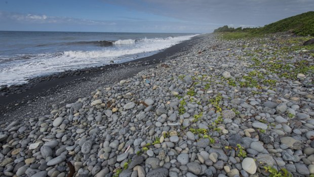 The beach of Saint-Andre, Reunion Island, where the flaperon was found.