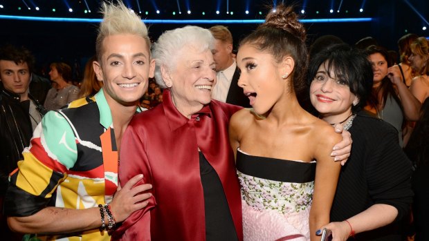 Ariana Grande credits her brother Frankie, nonna Marjorie and mum Joan (above, at the American Music Awards in 2015) for making her a "natural tough cookie".