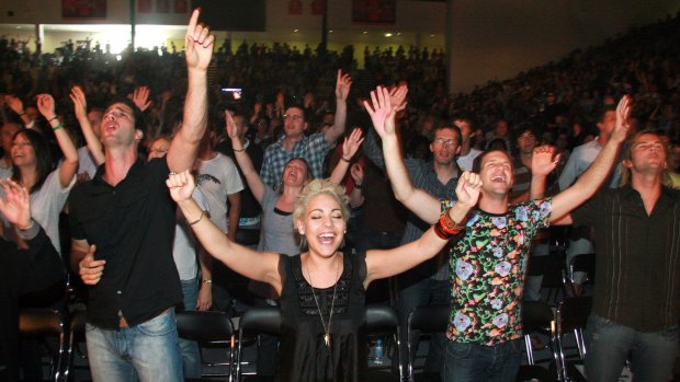 A Planetshakers religious service.