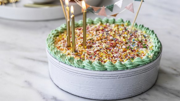 Adam Liaw's birthday tray cake.