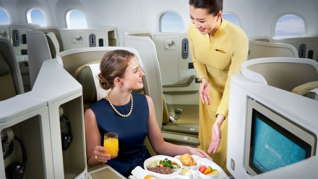 <i>Business Class on Vietnam Airlines</i>