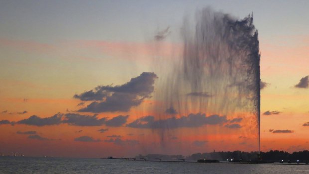 Victor, a well-travelled photography enthusiast who posts a blog called Photo Back Story on the WordPress website, took this stunning picture of the world's tallest water jet, King Fahd's fountain in Jeddah, Saudi Arabia. Its plume reaches 260 metres, almost twice the height of Canberra's Captain Cook Fountain.

