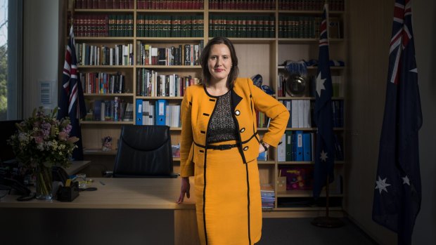 Kelly O'Dwyer Minister for Small Business and Assistant Treasurer says cabinet meetings are longer now more women are involved. Photo: Josh Robenstone