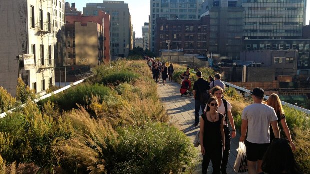 The "High Line" built on a disused rail line has become one of the top visitor attractions in New York.