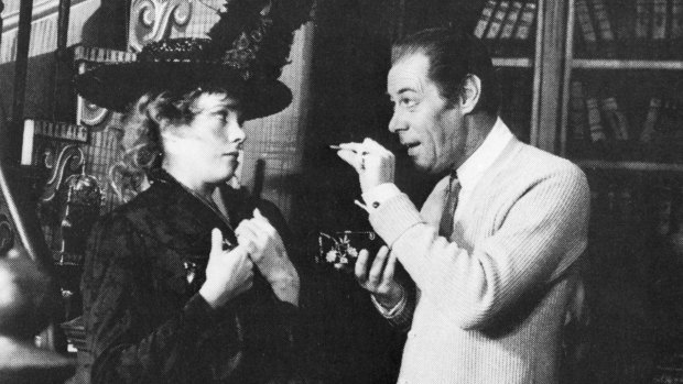 Julie Andrews with Rex Harrison in the original stage production of My Fair Lady in the mid-1950s.