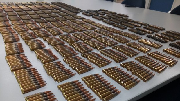 Rounds of ammunition seized by Police.