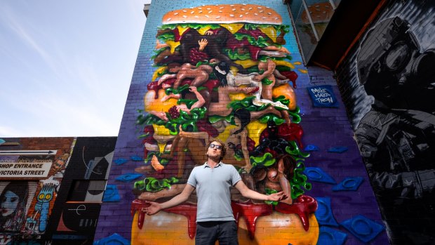 "They're all loving it": Dean Sunshine says he has received positive comments about the Kama Sutra burger mural.