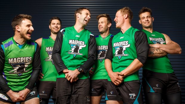 Magpies Dom Bunyan, Chris York, James Bennett, Lex Bennett, Ryan Turnbull, and Brenton Joyce are confident of a strong showing in this weekend's final against the Ainslie Tricolors. Photo: Sitthixay Ditthavong