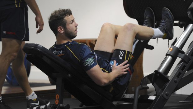 Robbie Coleman trains on Thursday ahead of the clash against the Queensland Reds.