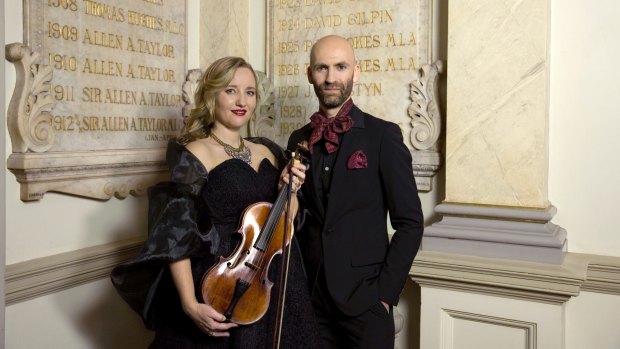 Australian Haydn Ensemble artistic director and violinist Skye McIntosh, left,and early music expert and keyboard player Erin Helyard.