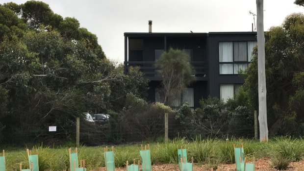 The Aireys Inlet holiday home where Elisa Curry was last seen on Saturday night.