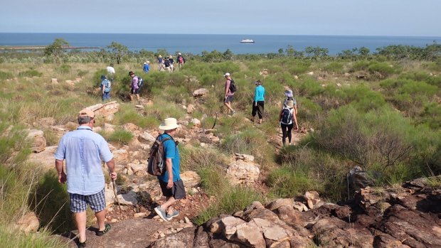 Guests visit the area on a shore excursion.