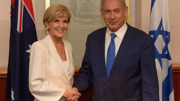 Foreign Minister Julie Bishop will have the opportunity to ask some tough questions of Israeli Prime Minister Benjamin Netanyahu.