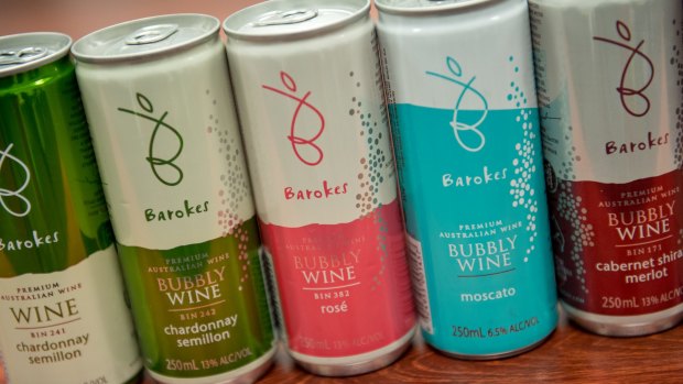Barokes Wines' wine-in-a-can product.