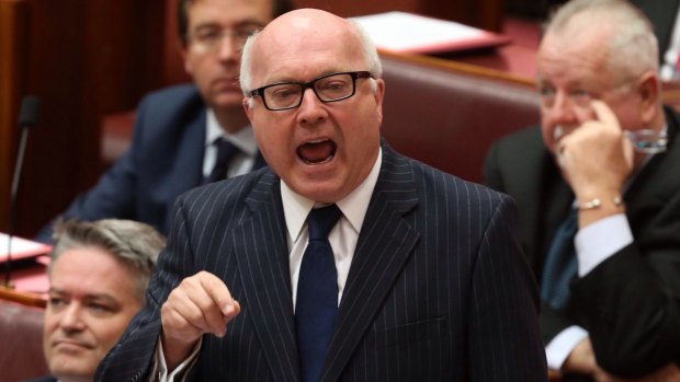 Insists legislation contained "strengthened safeguards": Senator George Brandis.