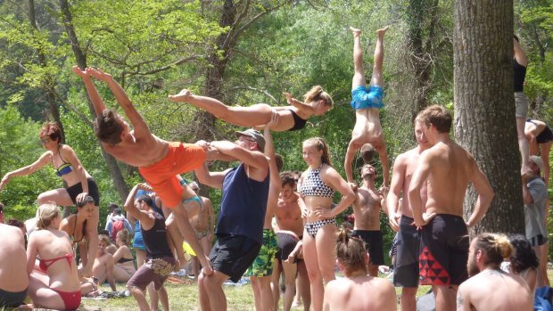Acrobats at a Croatian national park. And why not?