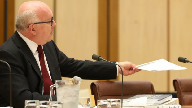 Attorney-General George Brandis tabled the Oxford English dictionary definition of the word "consult".