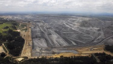 Rio Tinto's Warkworth open-cut coal mine near Bulga in the Hunter Valley.