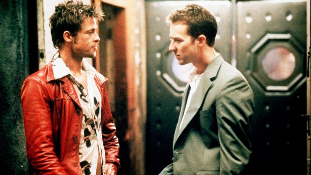 Cult status: Brad Pitt and Edward Norton in Fight Club.