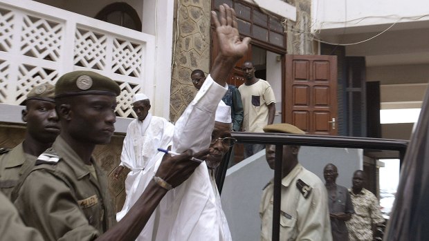 Former Chad dictator Hissene Habre, here leaving court in Dakar in 2005, was for a long time a symbol of impunity in Africa.  