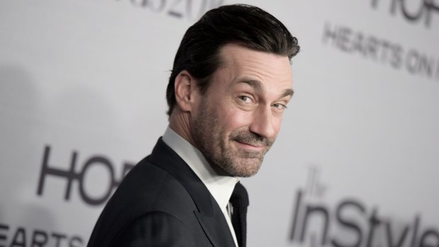 Jon Hamm was soon surrounded bya  bounty of beauties at the after party.