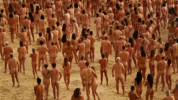 More than two thousand people gathered this week to take part in a mass nude photo shoot by artist Spencer Tunick. Where did it happen?