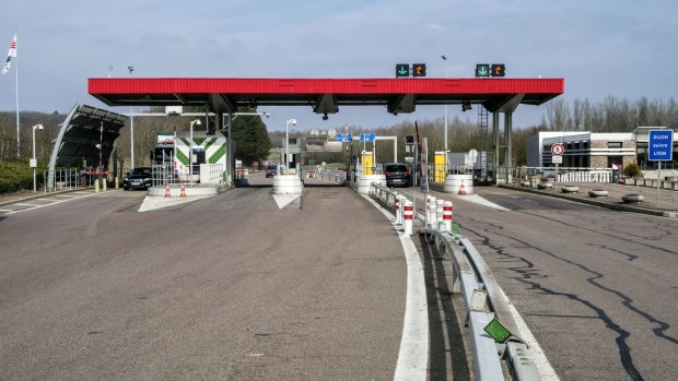 A view of the motorway, close to where a group of armed thieves attacked the vans.