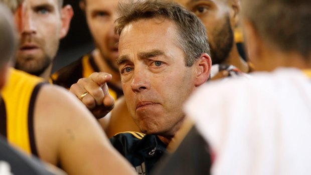 Point to make: Alastair Clarkson during the round five match against West Coast.